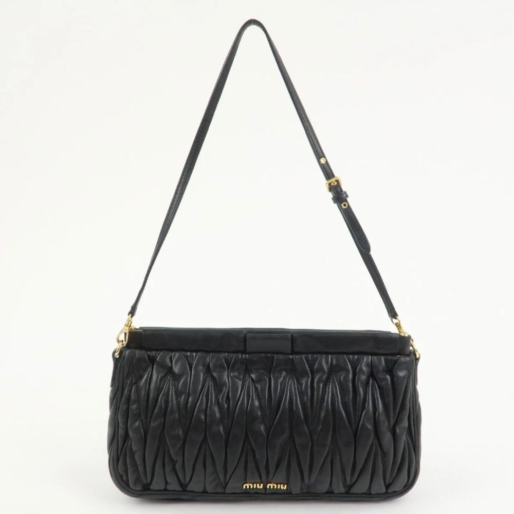 Miu Miu Quilted Black Shoulder Bag